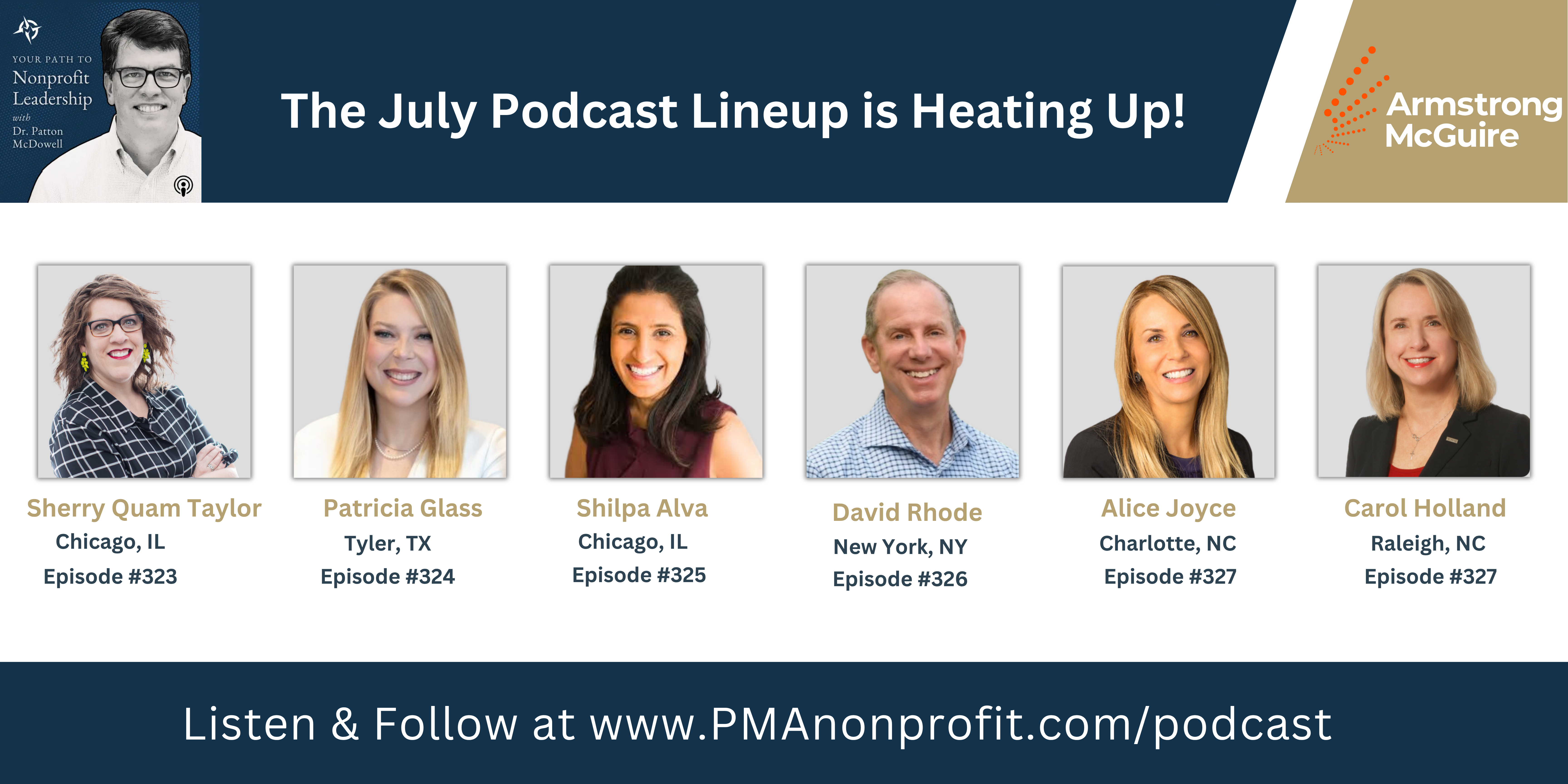 The July Podcast lineup